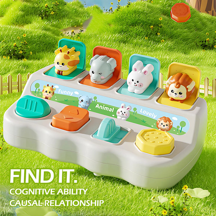 Montessori Pop-Up Animal Toy Box – Logic & Motor Skill Learning Toy