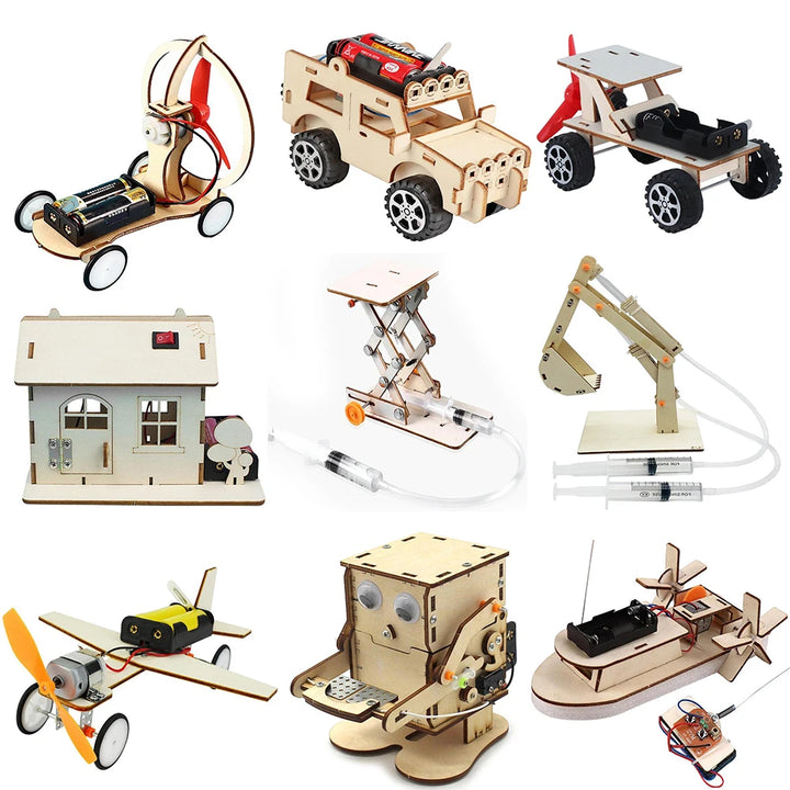 DIY 3D Wooden Car & Boat Science Experiment STEM Kit