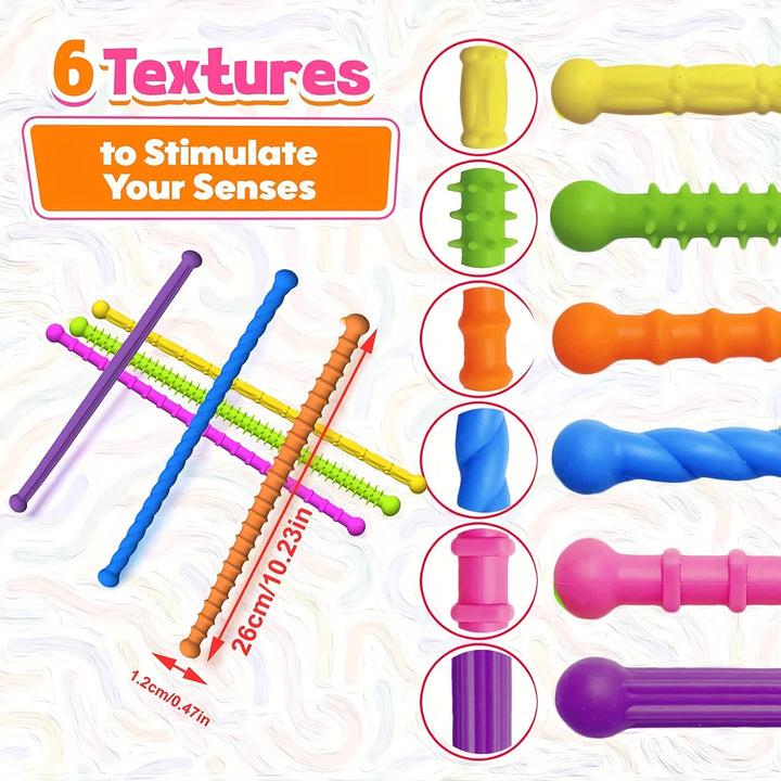 Fidget Sensory Sticks – Calming Anxiety Relief Toys for Kids & Students