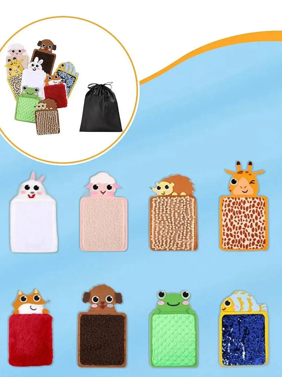 8pcs Felt Sensory Mats – Textured Exploration Tiles for Kids & Autism Learning