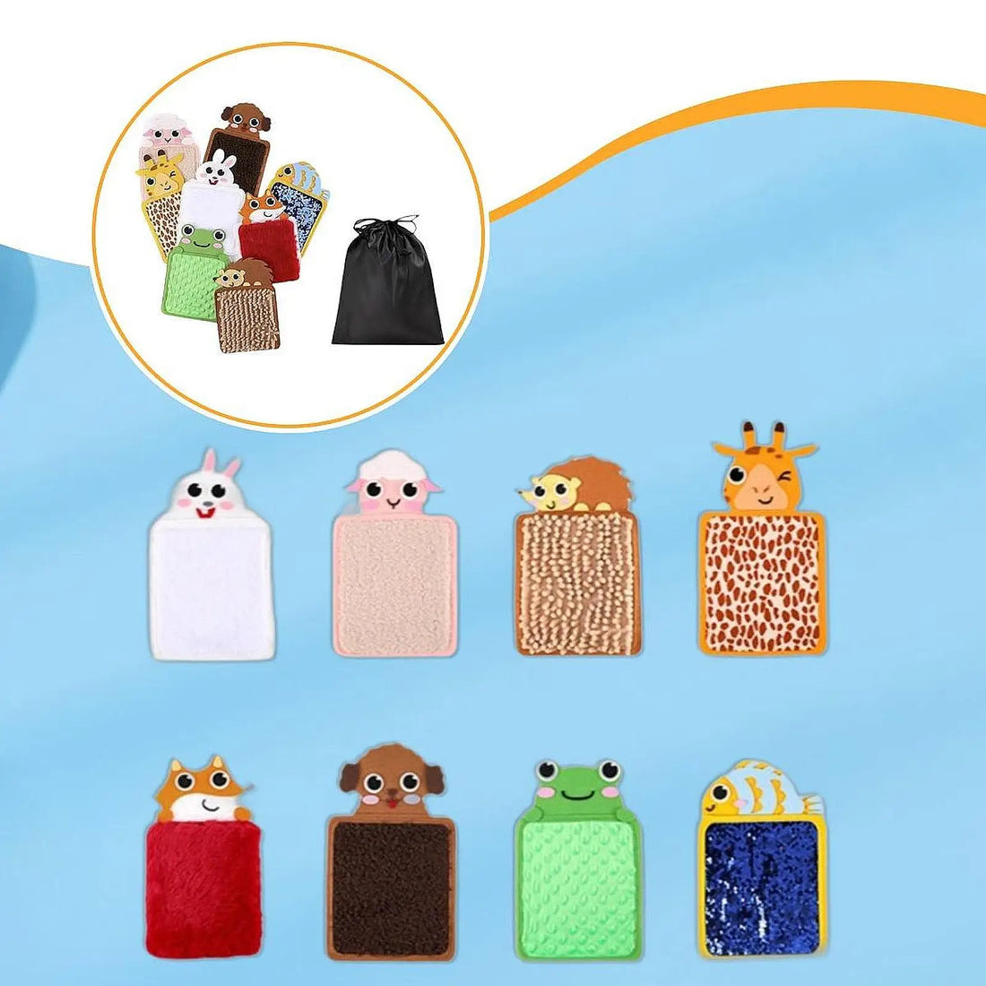 8pcs Felt Sensory Mats – Textured Exploration Tiles for Kids & Autism Learning