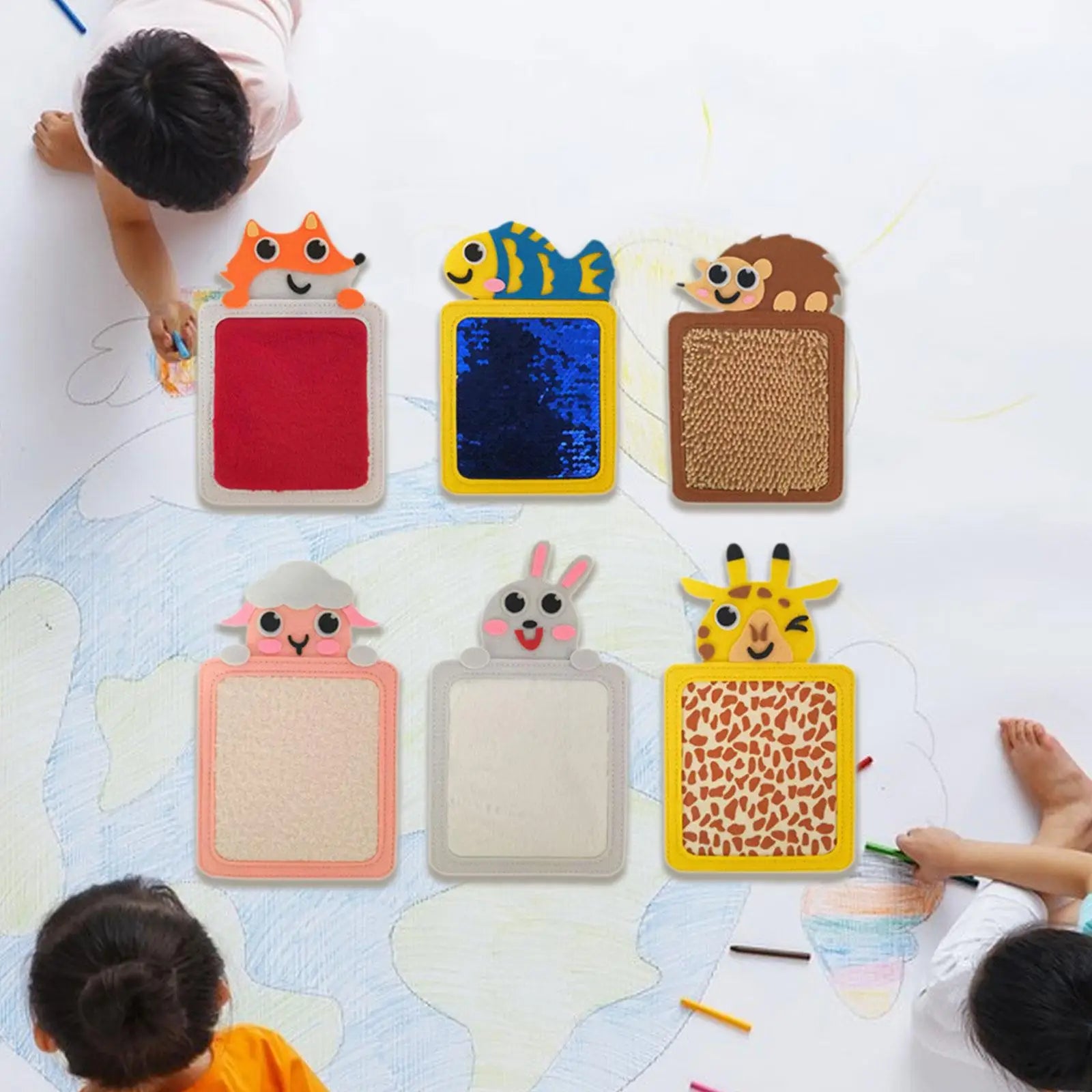 8pcs Felt Sensory Mats – Textured Exploration Tiles for Kids & Autism Learning