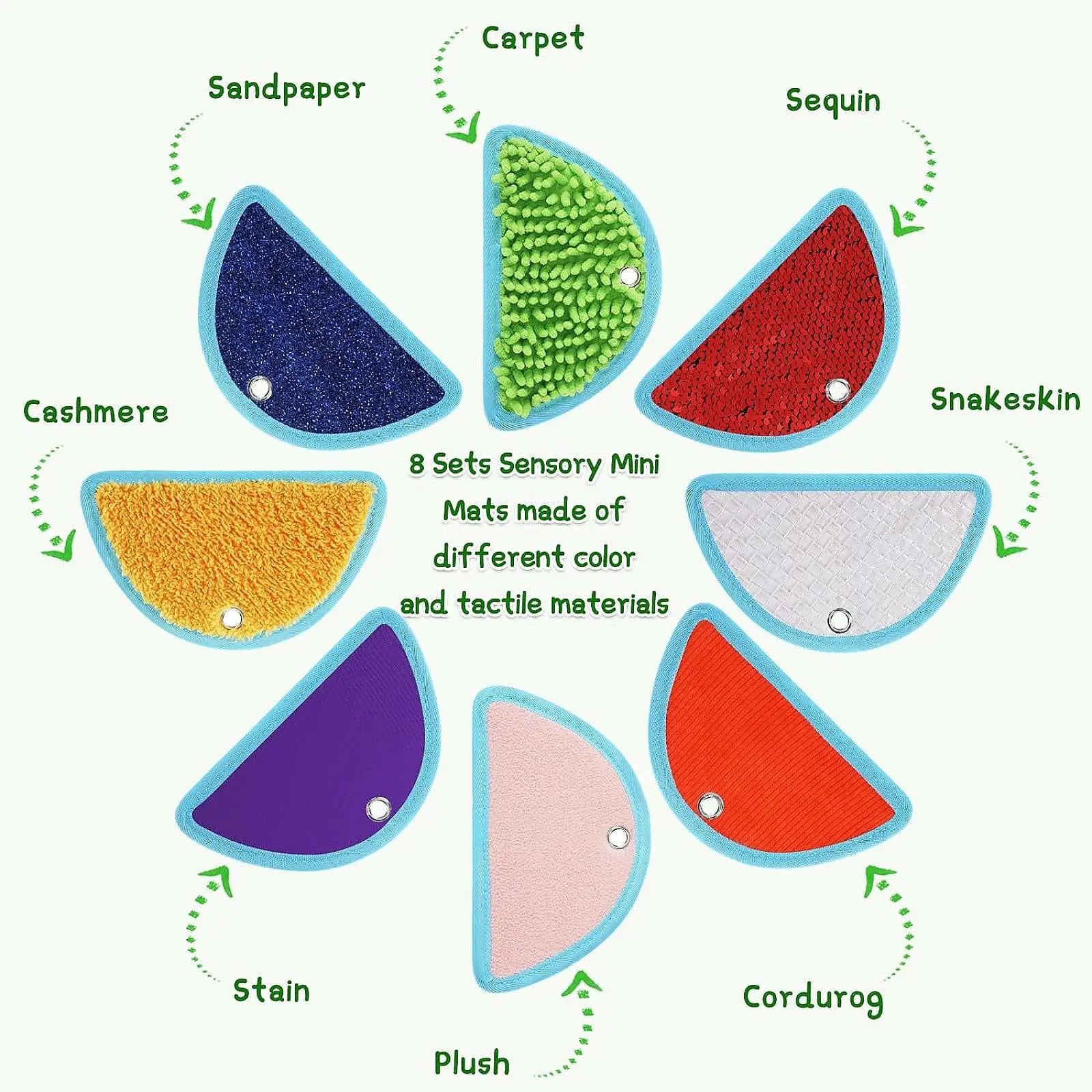 8pcs Felt Sensory Mats – Textured Exploration Tiles for Kids & Autism Learning