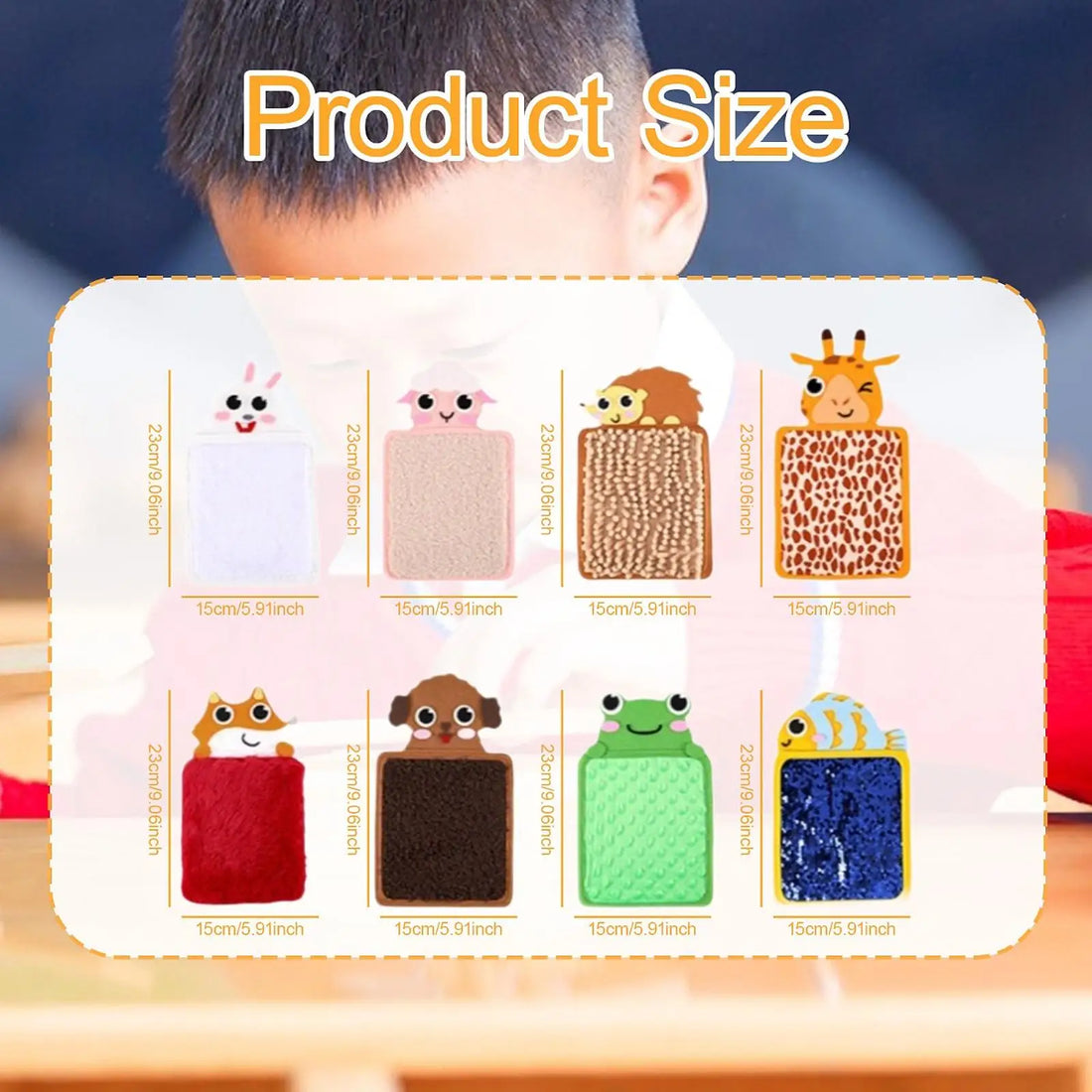 8pcs Felt Sensory Mats – Textured Exploration Tiles for Kids & Autism Learning