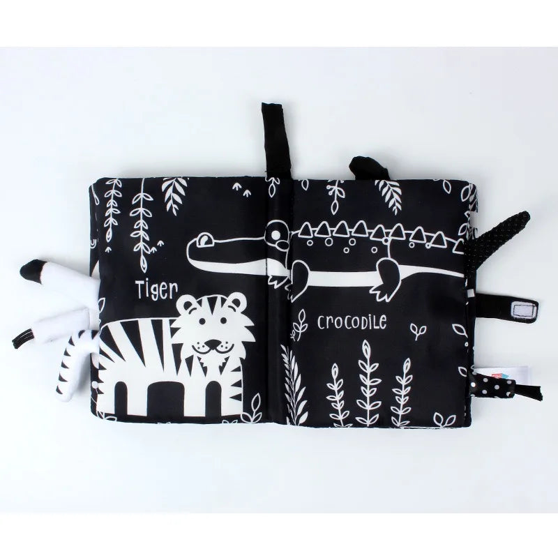 Baby Tail Cloth Book with Sound Paper & Rattle – Early Learning Toy