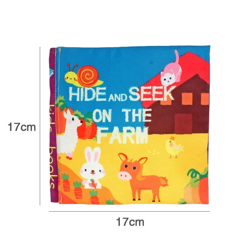 Baby Tail Cloth Book with Sound Paper & Rattle – Early Learning Toy