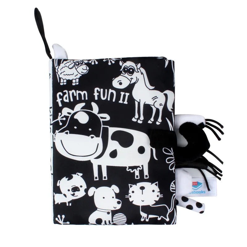Baby Tail Cloth Book with Sound Paper & Rattle – Early Learning Toy