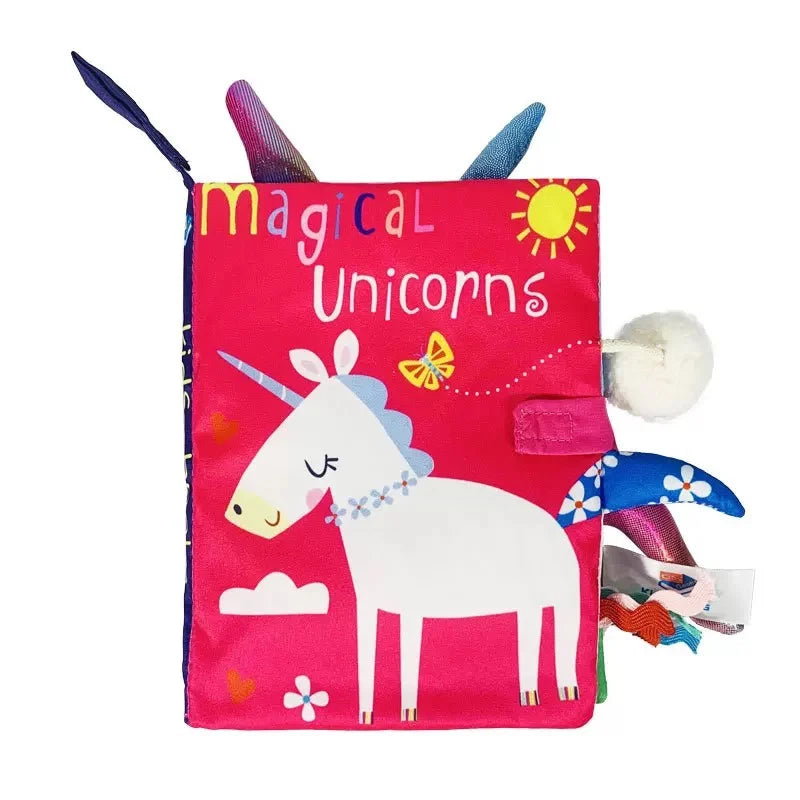 Baby Tail Cloth Book with Sound Paper & Rattle – Early Learning Toy