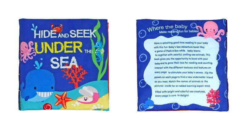 Baby Tail Cloth Book with Sound Paper & Rattle – Early Learning Toy