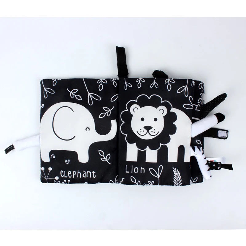 Baby Tail Cloth Book with Sound Paper & Rattle – Early Learning Toy