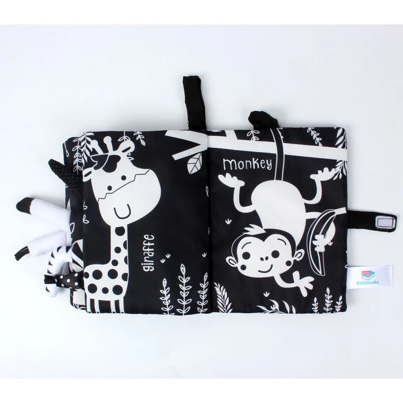 Baby Tail Cloth Book with Sound Paper & Rattle – Early Learning Toy