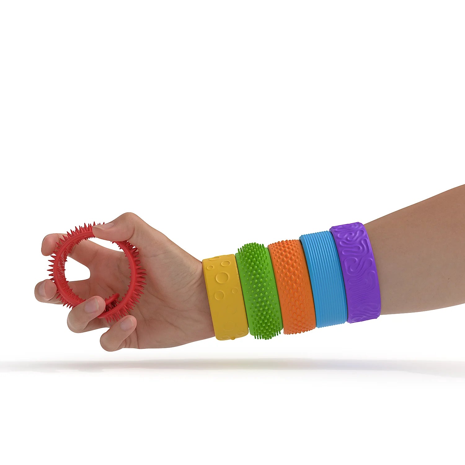 6pcs Silicone Sensory Fidget Slap Bracelets – Calming Toys for Kids with Autism