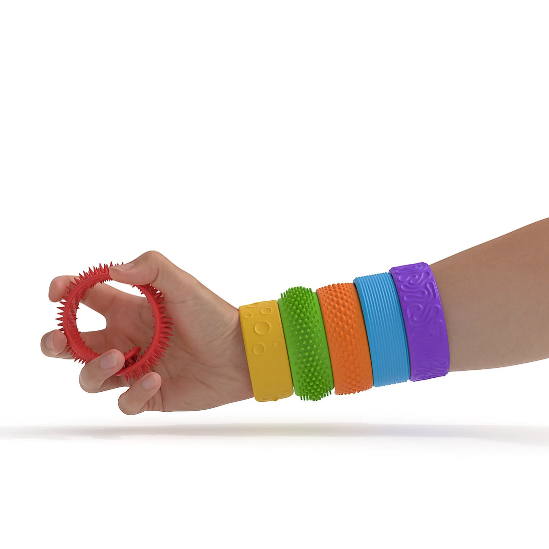 6pcs Silicone Sensory Fidget Slap Bracelets – Calming Toys for Kids with Autism