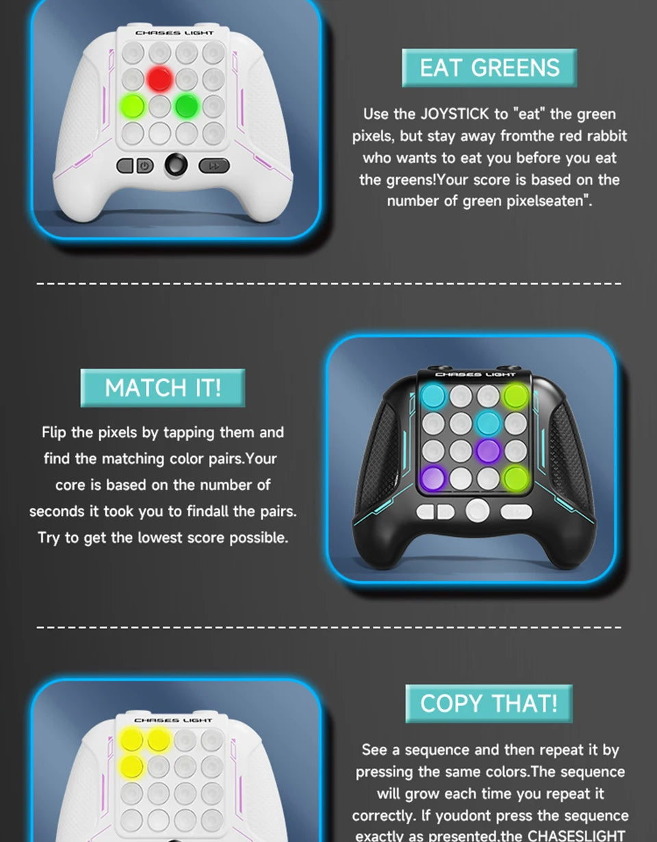 Electronic Light-Up Pop Game Console