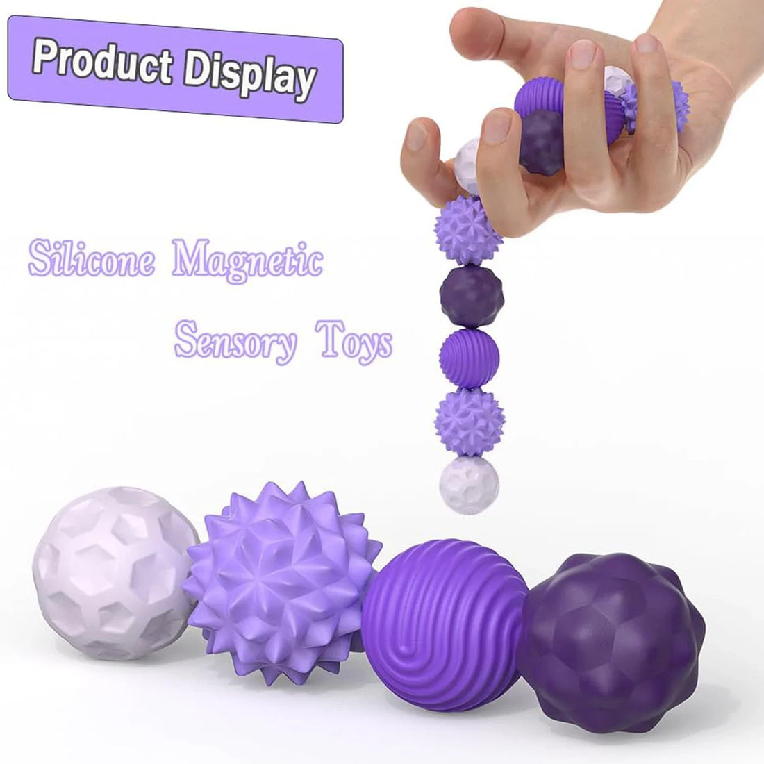 Silicone Magnetic Sensory Balls