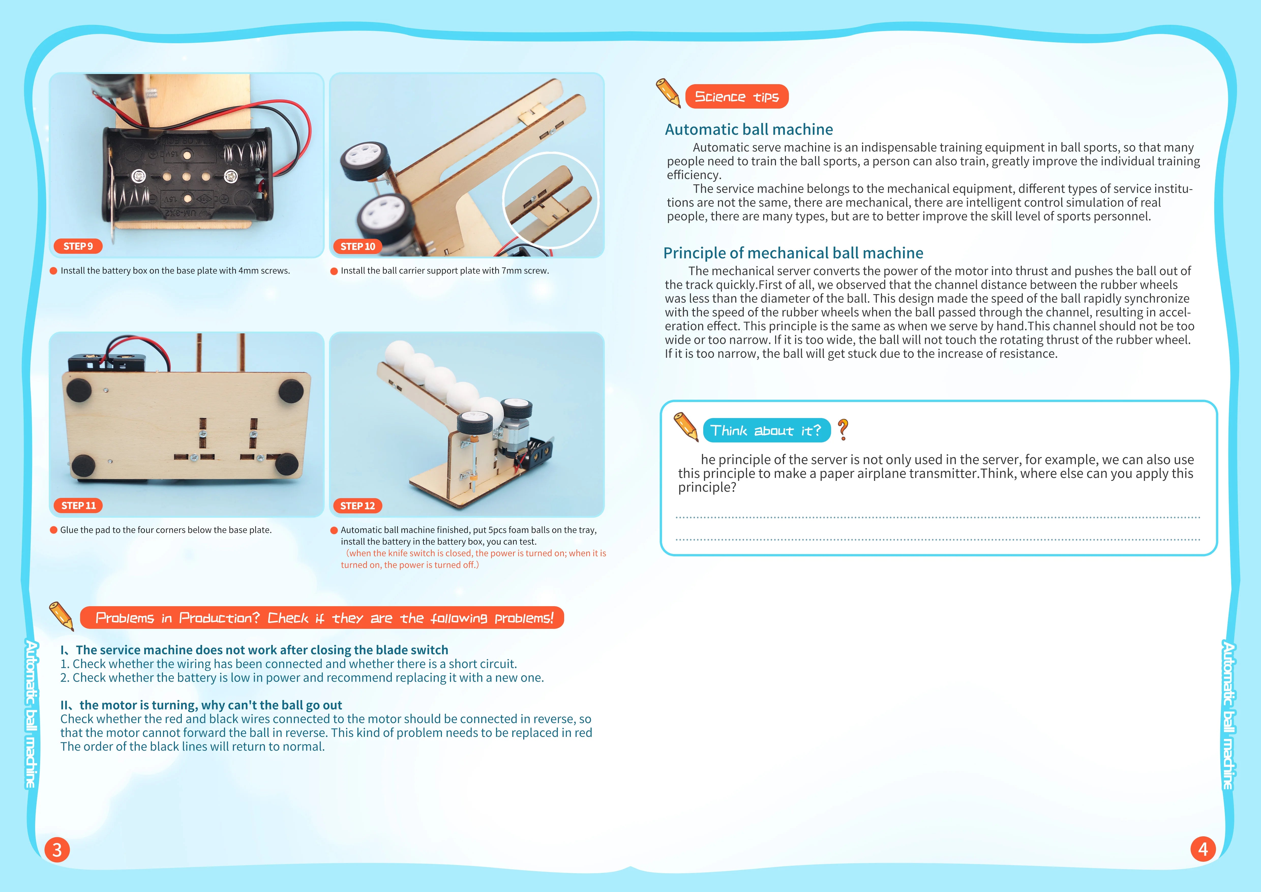 DIY Wooden Pitching Machine STEM Science Kit for Kids