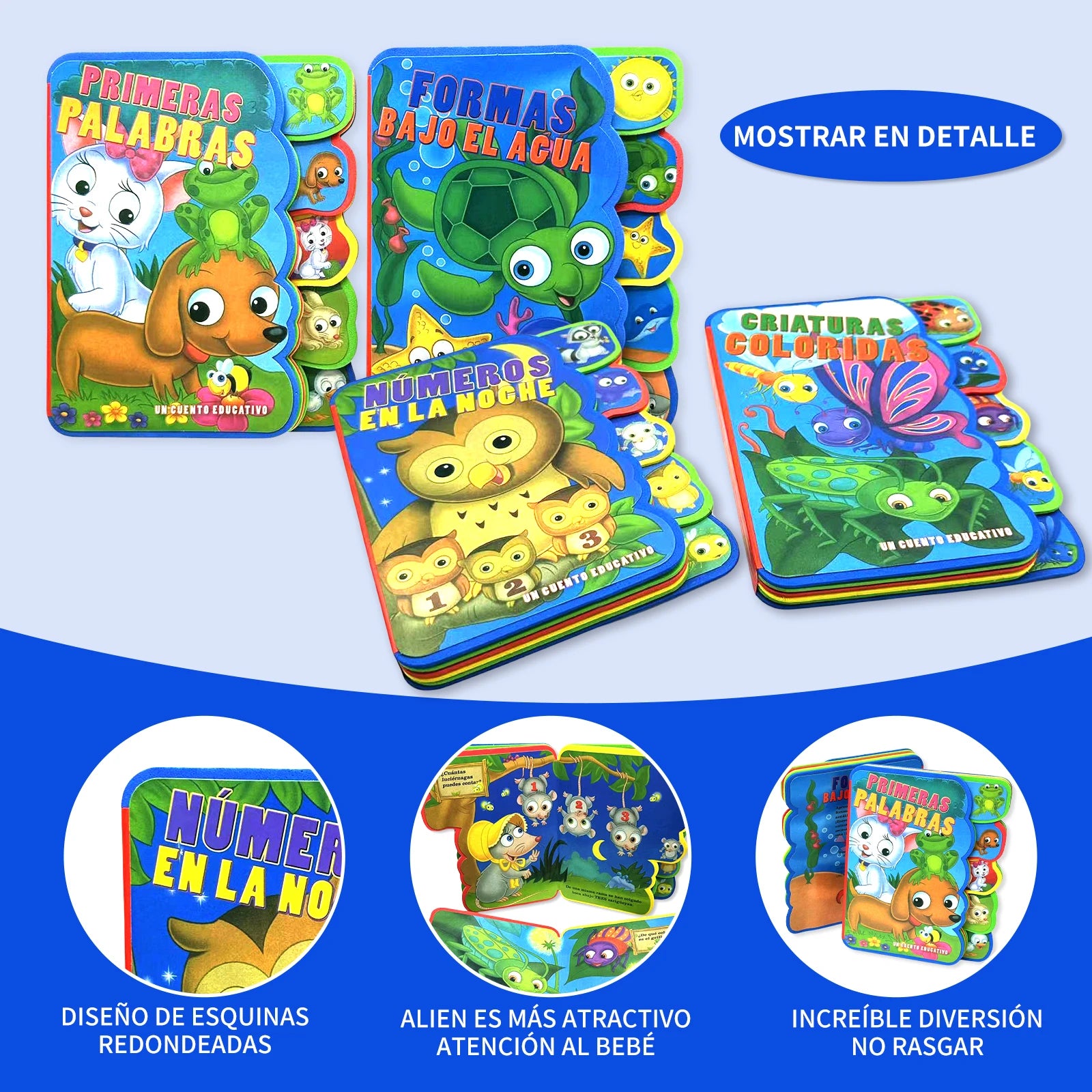 Spanish Children’s Cardboard Picture Book – Animals & Insects