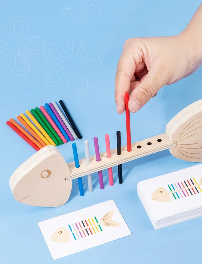 Montessori Fish Bone Matching Puzzle
