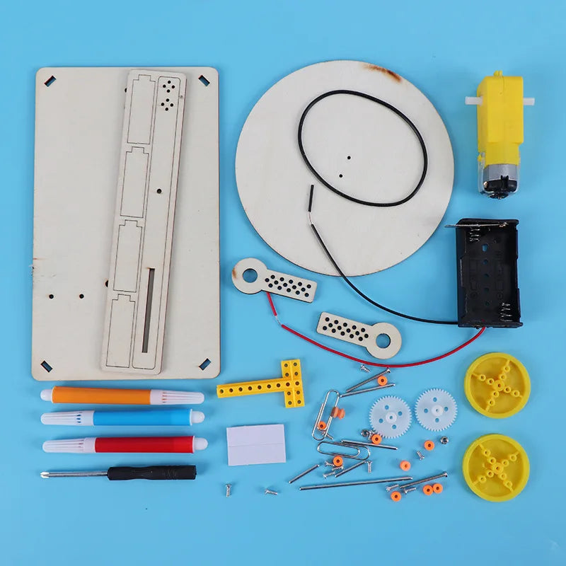 DIY Wooden Electric Plotter Drawing Robot STEM Kit