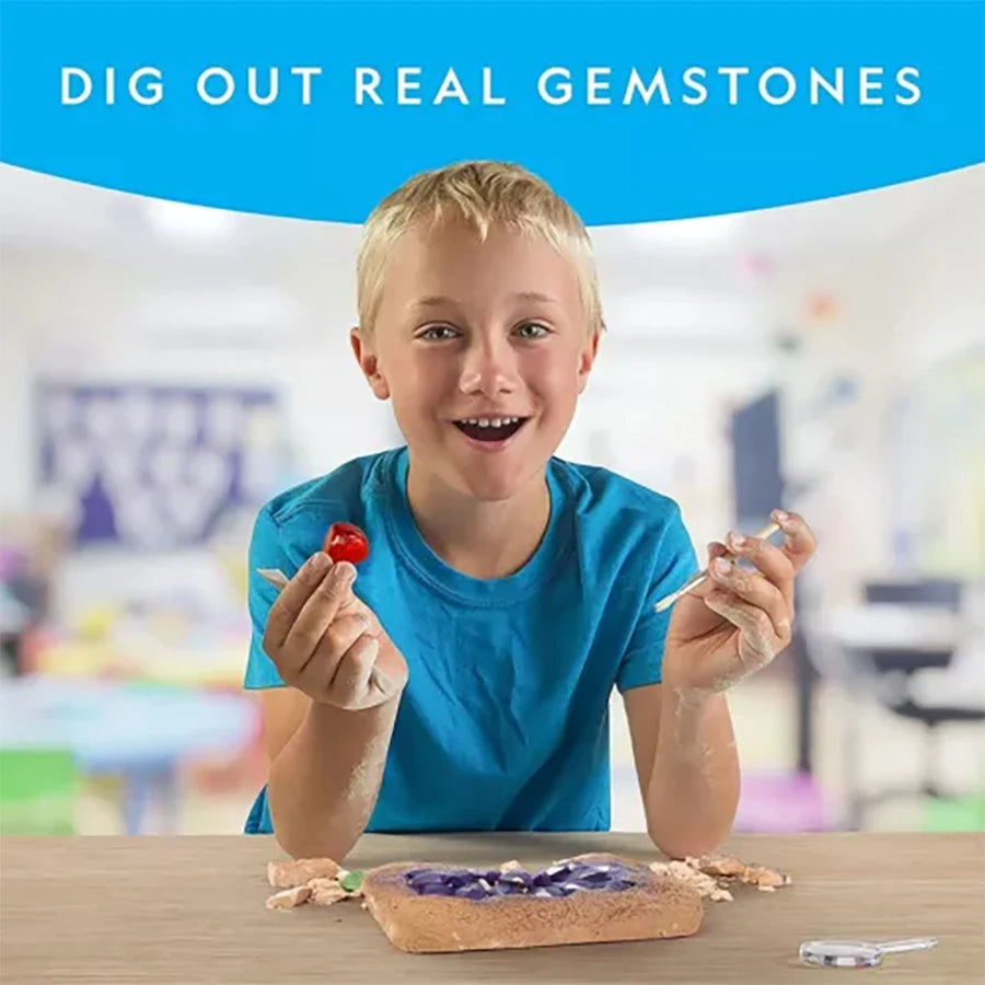 Gemstone Dig & Discover Kit – Kids Crystal Mining Educational Toy