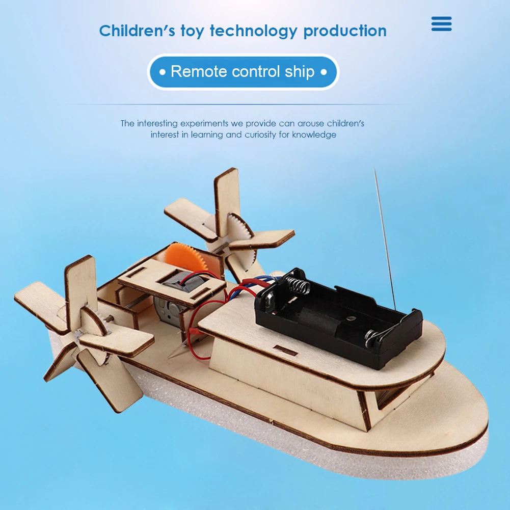 DIY 3D Wooden Car & Boat Science Experiment STEM Kit