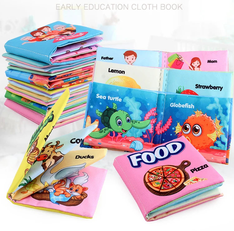 Baby Soft 3D Cloth Book – Animal Family Montessori Learning Toy