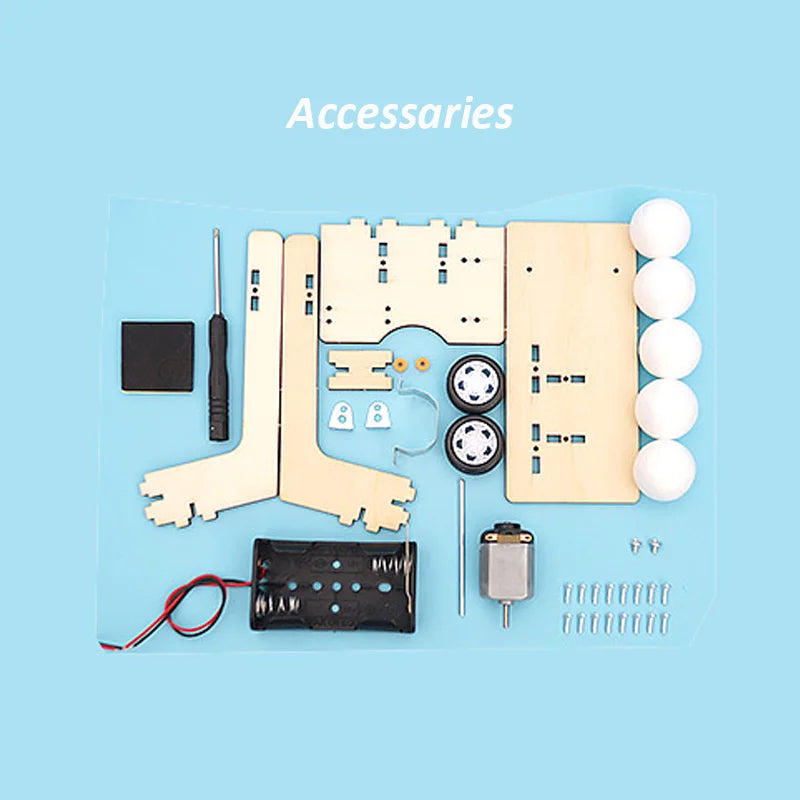 DIY Wooden Pitching Machine STEM Science Kit for Kids