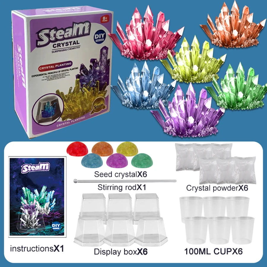 DIY Crystal Growing Science Kit – Kids Educational Experiment Toy
