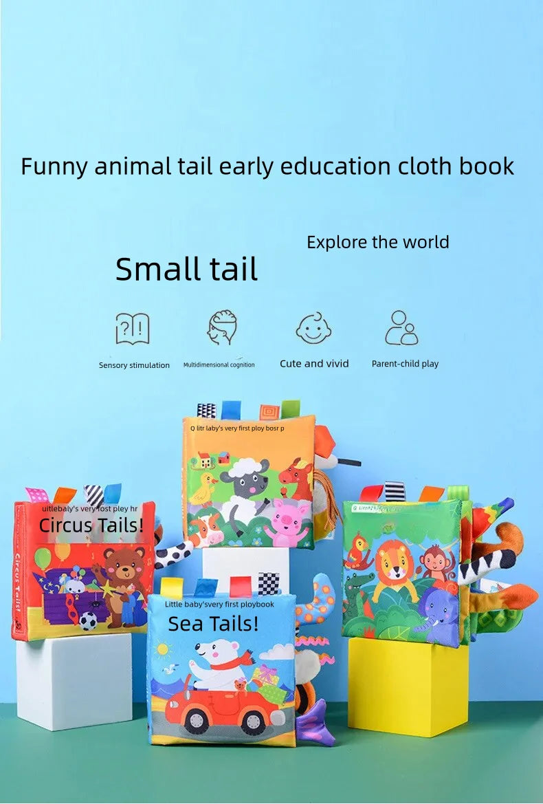 3D Visual Tail Cloth Book for Babies – Interactive Learning Toy