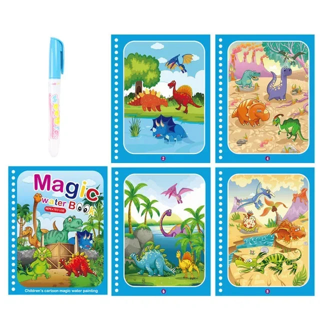 Magic Water Drawing & Coloring Book – Montessori Learning Toy for Kids 2–4 Years