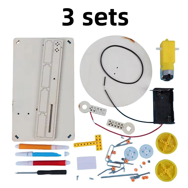 DIY Wooden Electric Plotter Drawing Robot STEM Kit