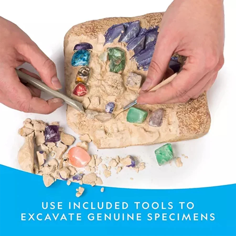 Gemstone Dig & Discover Kit – Kids Crystal Mining Educational Toy