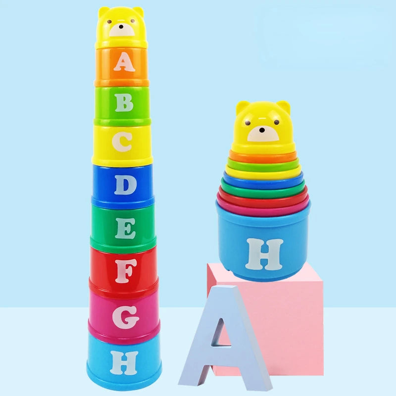Montessori Number & Letter Stacking Cups