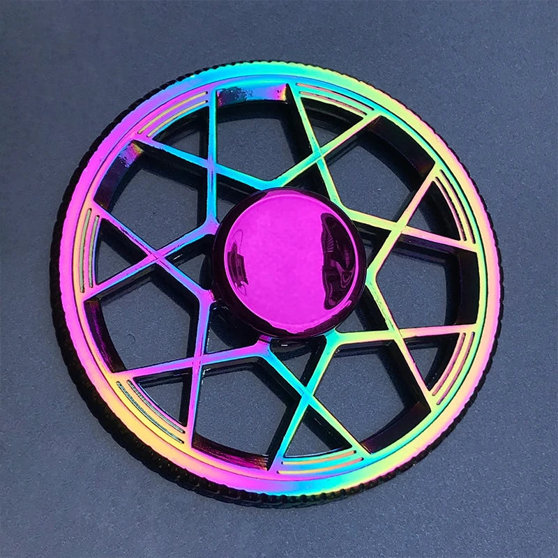 Metal Rainbow Fidget Spinner with R188 Mute Bearing