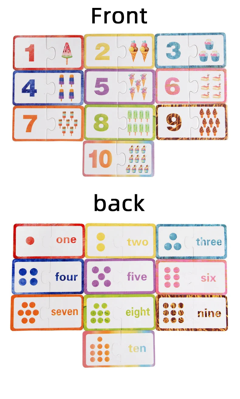 Montessori Wooden Number Matching Puzzle