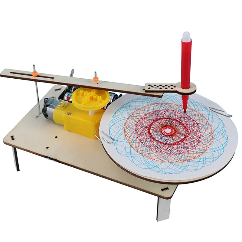 DIY Wooden Electric Plotter Drawing Robot STEM Kit