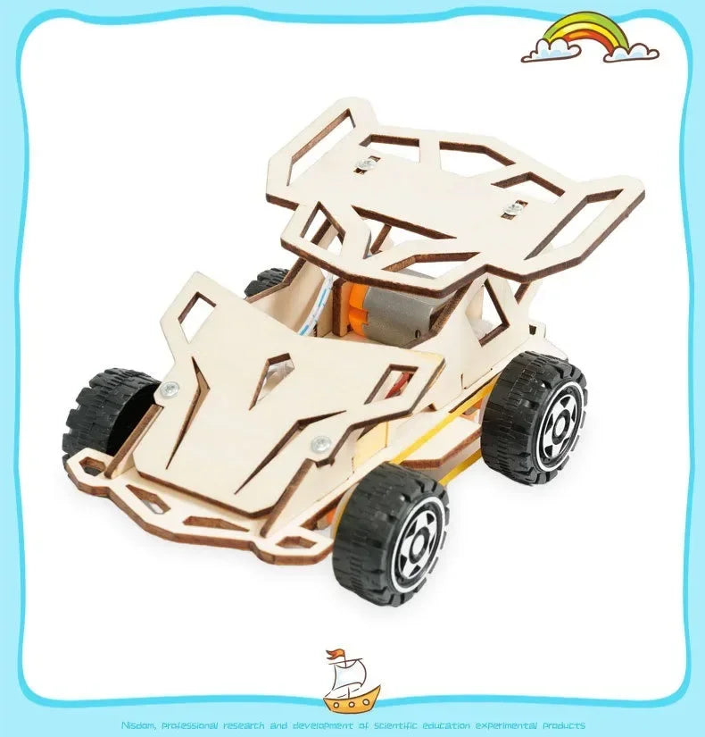 DIY Wooden Remote Control Car 4WD STEM Educational Kit