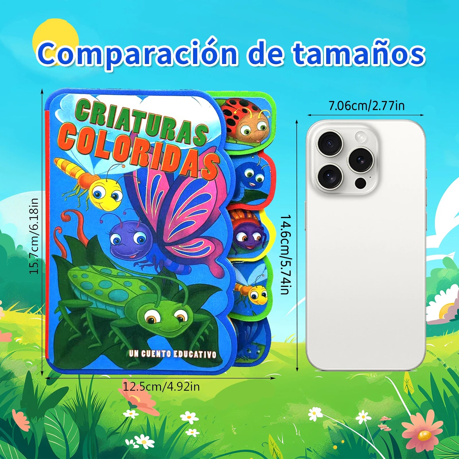 Spanish Children’s Cardboard Picture Book – Animals & Insects