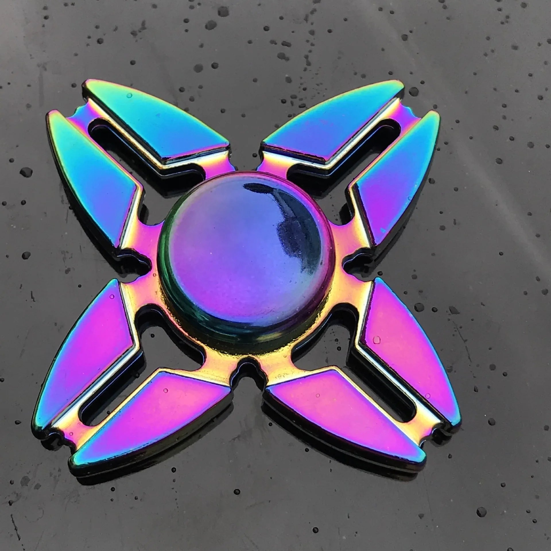 Metal Rainbow Fidget Spinner with R188 Mute Bearing