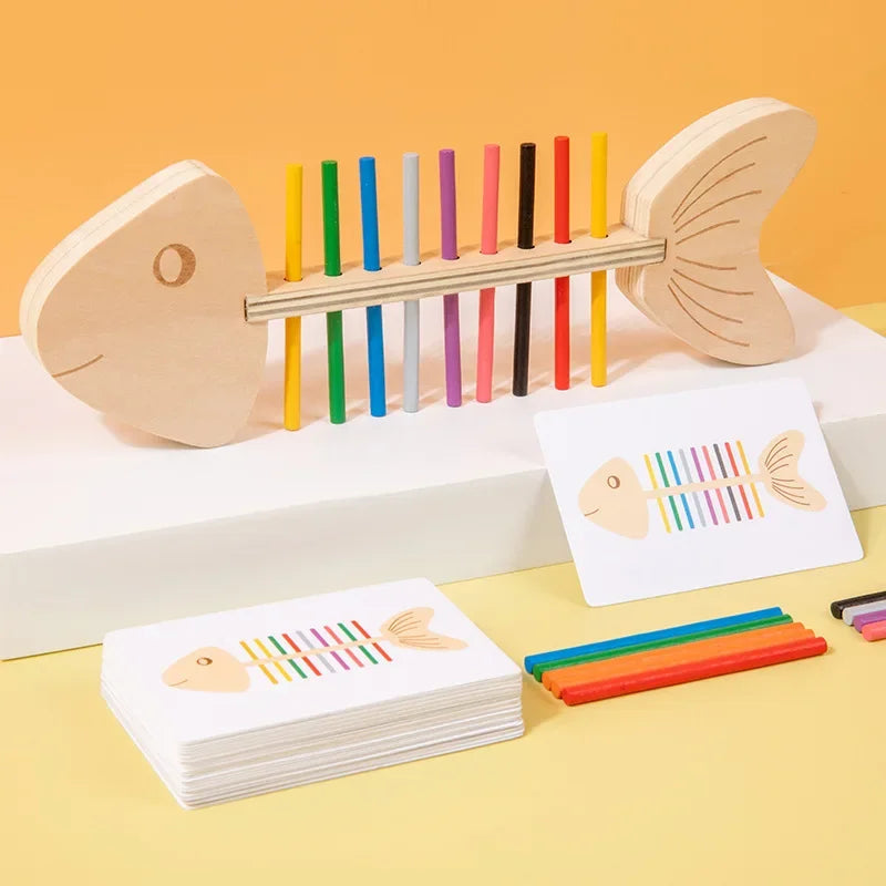 Montessori Fish Bone Matching Puzzle