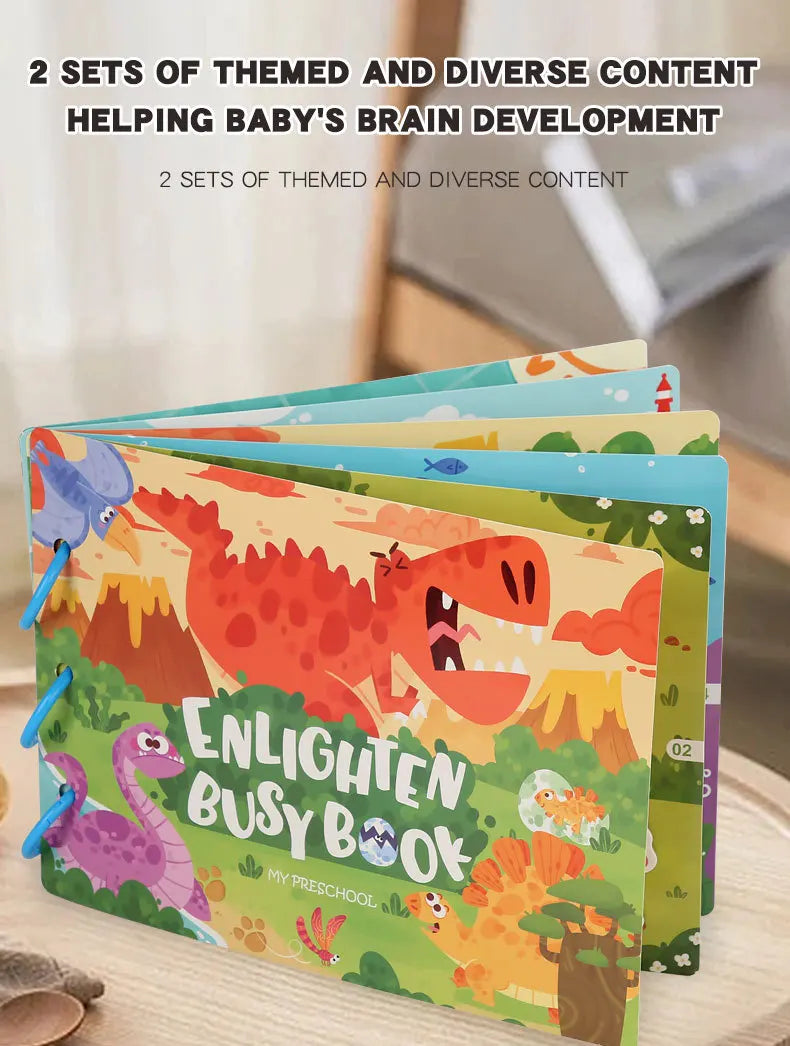 Montessori Baby Busy Book – My First Quiet Learning & Matching Toy for Toddlers