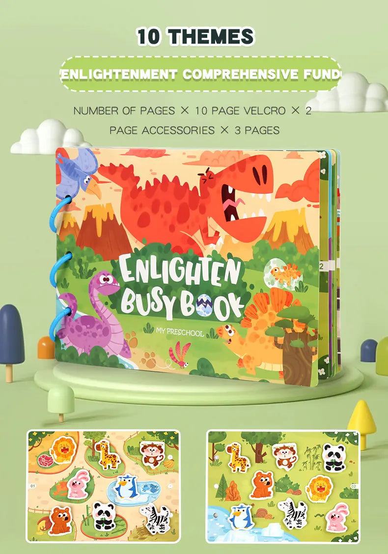 Montessori Baby Busy Book – My First Quiet Learning & Matching Toy for Toddlers