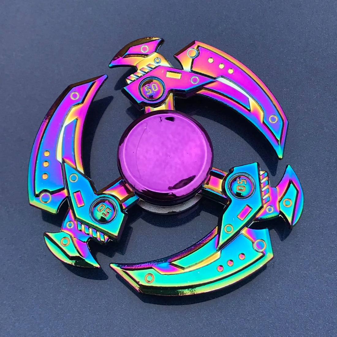 Metal Rainbow Fidget Spinner with R188 Mute Bearing