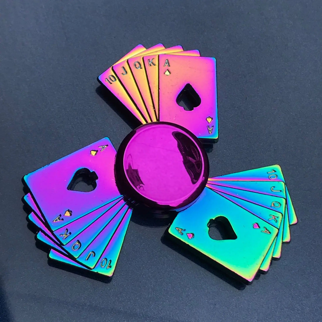 Metal Rainbow Fidget Spinner with R188 Mute Bearing