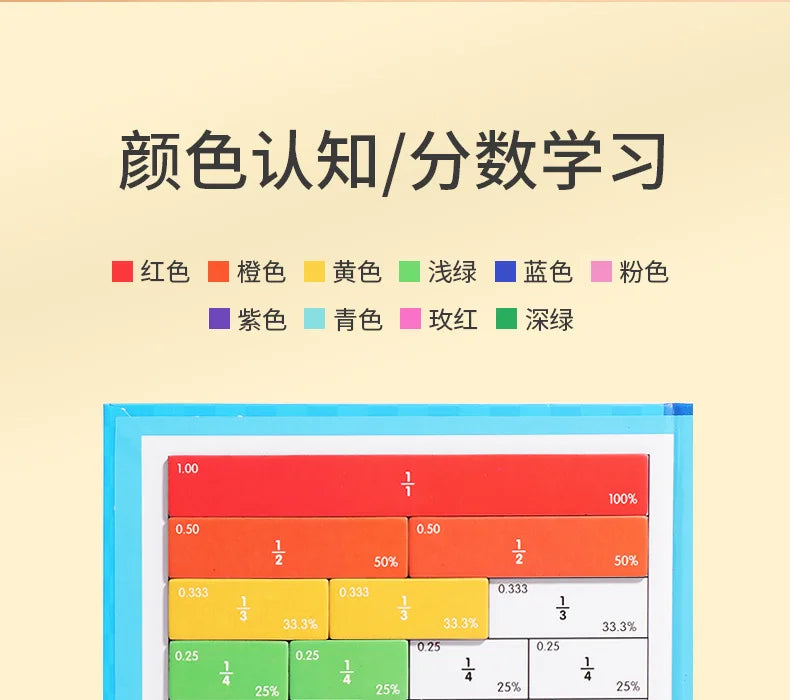 Montessori Magnetic Fraction Math Toy