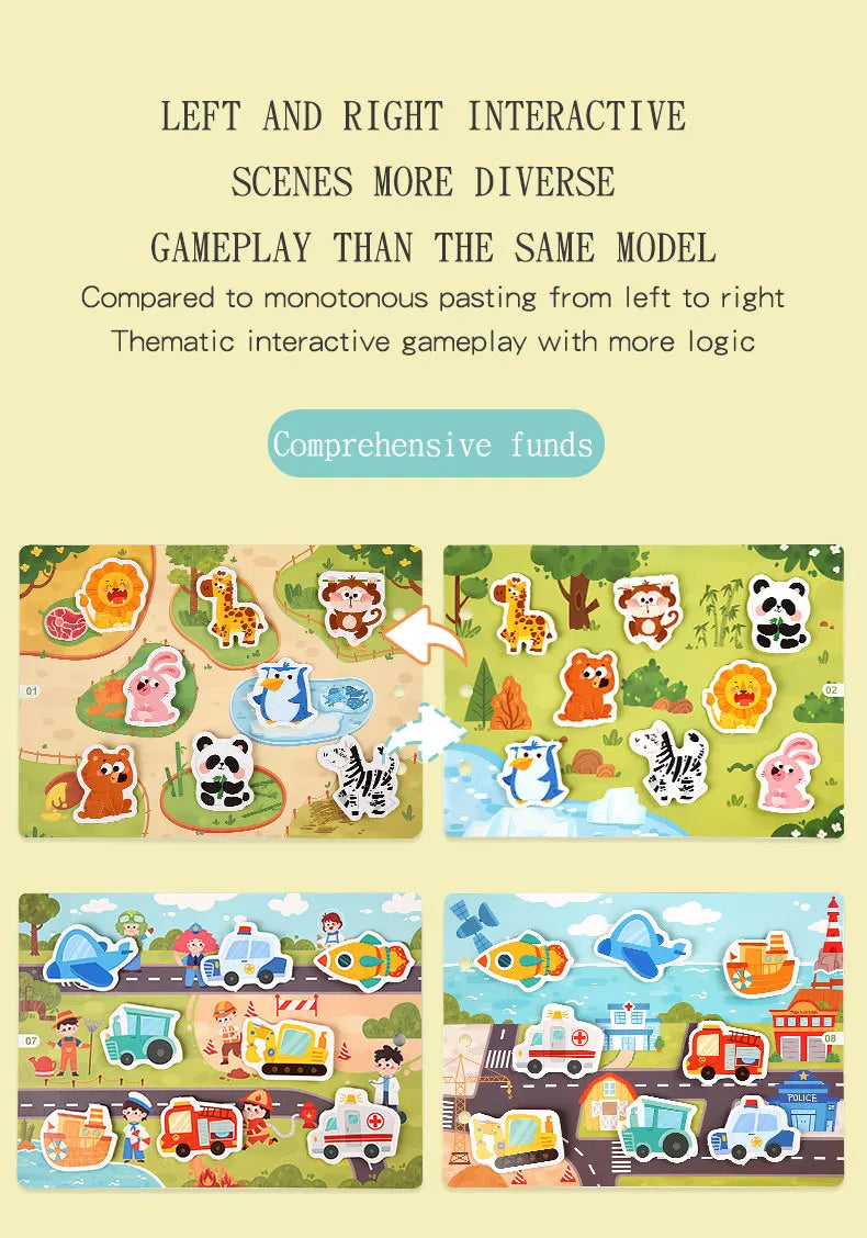 Montessori Baby Busy Book – My First Quiet Learning & Matching Toy for Toddlers