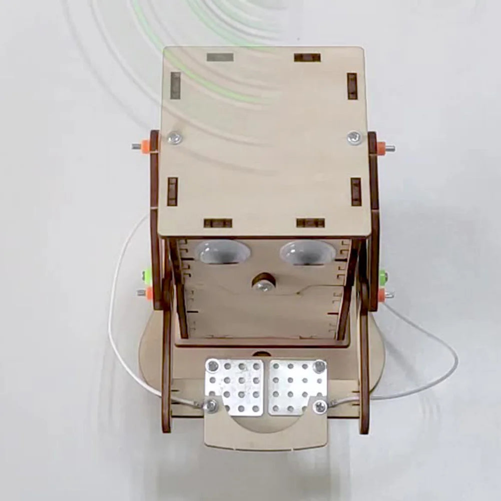 DIY Wooden Coin-Eating Robot STEM Education Kit