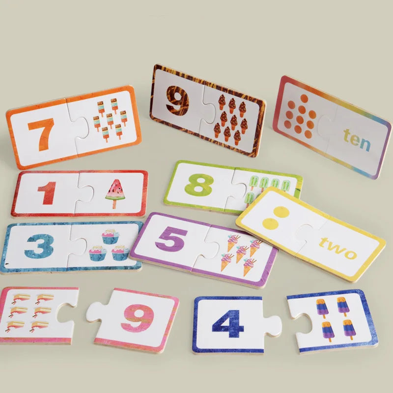 Montessori Wooden Number Matching Puzzle