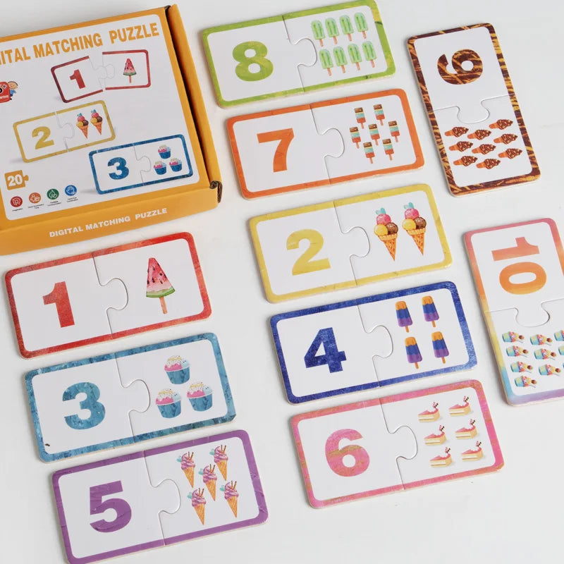 Montessori Wooden Number Matching Puzzle