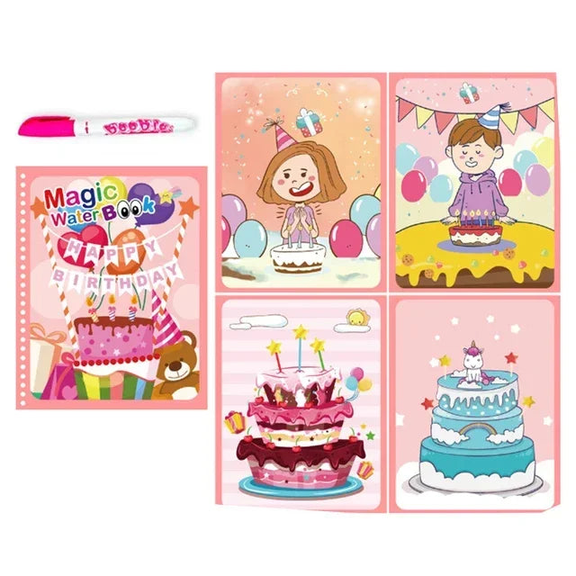 Magic Water Drawing & Coloring Book – Montessori Learning Toy for Kids 2–4 Years